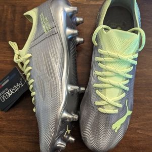 Puma ULTRA 1.4 FG/AG Soccer Cleats Diamond Fizzy/Silver Light Women's